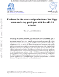 Cover page: Evidence for the associated production of the Higgs boson and a top quark pair with the ATLAS detector