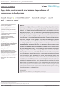 Cover page: Age, state, environment, and season dependence of senescence in body mass.