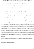 Cover page: New Gel polyelectrolytes for rechargeable lithium batteries