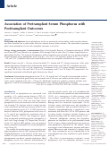 Cover page: Association of Pretransplant Serum Phosphorus with Posttransplant Outcomes