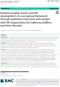 Cover page: Extreme weather events and HIV: development of a conceptual framework through qualitative interviews with people with HIV impacted by the California wildfires and their clinicians