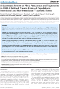 Cover page: A Systematic Review of PTSD Prevalence and Trajectories in DSM-5 Defined Trauma Exposed Populations: Intentional and Non-Intentional Traumatic Events