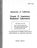 Cover page: THE REACTION OF FERRICYANIDS WITH BCROHYDRIDE IN AQUEOUS SOLUTION