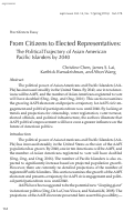 Cover page: From Citizens to Elected Representatives: The Political Trajectory of Asian American Pacific Islanders by 2040