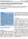 Cover page: Unilateral swelling and hyperpigmented papules