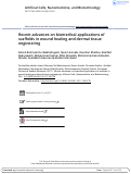 Cover page: Recent advances on biomedical applications of scaffolds in wound healing and dermal tissue engineering