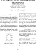 Cover page: An Action-based Hierarchical Task Analysis for Evaluating Medical Device Safety