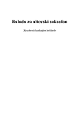 Cover page: Balada za altovski saksofon