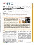 Cover page: Effects of Catalyst Processing on the Activity and Stability of Pt–Ni Nanoframe Electrocatalysts