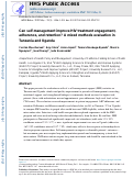 Cover page: Can Self-Management Improve HIV Treatment Engagement, Adherence, and Retention? A Mixed Methods Evaluation in Tanzania and Uganda