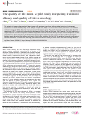 Cover page: The quality of life index: a pilot study integrating treatment efficacy and quality of life in oncology