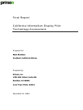 Cover page: California Information Display Pilot Technology Assessment