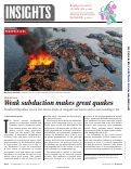 Cover page: Weak subduction makes great quakes