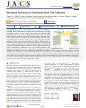 Cover page: Structural Evolution in Disordered Rock Salt Cathodes.