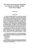 Cover page: Will Federal Environmental Regulation be Permitted to Infringe on State Vested Water Rights?