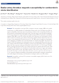 Cover page: Basilar artery thrombus magnetic susceptibility for cardioembolic stroke identification.