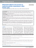 Cover page: Differential treatment in the provision of medication abortion at pharmacies in Uttar Pradesh, India