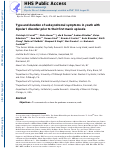 Cover page: Type and duration of subsyndromal symptoms in youth with bipolar I disorder prior to their first manic episode.