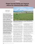 Cover page: Proper harvest timing can improve returns for intermountain alfalfa