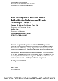 Cover page: Field Investigation of Advanced Vehicle Reidentification Techniques and Detector Technologies - Phase 1