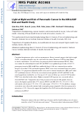 Cover page: Light at Night and Risk of Pancreatic Cancer in the NIH-AARP Diet and Health Study.