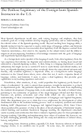 Cover page: The Perilous Legitimacy of the Foreign-born Spanish Instructor in the U.S.