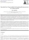 Cover page: Quenched law of large numbers for branching Brownian motion