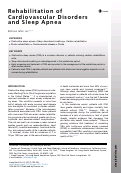 Cover page: Rehabilitation of Cardiovascular Disorders and Sleep Apnea