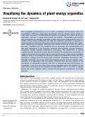 Cover page: Visualizing the dynamics of plant energy organelles.