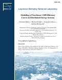 Cover page: Modelling of Non-linear CHP Efficiency Curves in Distributed Energy Systems