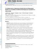 Cover page: Circulating versus lipopolysaccharide-induced inflammatory markers as correlates of subthreshold depressive symptoms in older adults