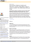 Cover page: Associations of plasma clusterin and Alzheimer’s disease-related MRI markers in adults at mid-life: The CARDIA Brain MRI sub-study