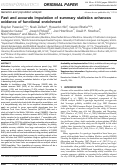 Cover page: Fast and accurate imputation of summary statistics enhances evidence of functional enrichment.