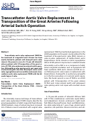 Cover page: Transcatheter Aortic Valve Replacement in Transposition of the Great Arteries Following Arterial Switch Operation