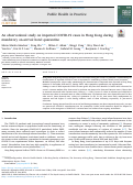 Cover page: An observational study on imported COVID-19 cases in Hong Kong during mandatory on-arrival hotel quarantine.