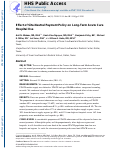 Cover page: Effect of Site‐Neutral Payment Policy on Long‐Term Acute Care Hospital Use