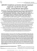 Cover page: ADCK4 mutations promote steroid-resistant nephrotic syndrome through CoQ10 biosynthesis disruption