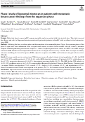 Cover page: Phase I study of liposomal irinotecan in patients with metastatic breast cancer: findings from the expansion phase