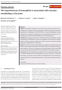 Cover page: The hypertension of hemophilia is associated with vascular remodeling in the joint.