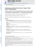 Cover page: Gait Speed as a Guide for Blood Pressure Targets in Older Adults: A Modeling Study