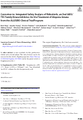 Cover page: Correction to: Integrated Safety Analysis of Ritlecitinib, an Oral JAK3/TEC Family Kinase Inhibitor, for the Treatment of Alopecia Areata from the ALLEGRO Clinical Trial Program