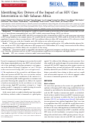 Cover page: Identifying Key Drivers of the Impact of an HIV Cure Intervention in Sub-Saharan Africa