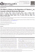 Cover page: The Effects of Aging on the Regulation of T-Tubular ICa by Caveolin in Mouse Ventricular Myocytes