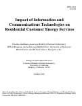 Cover page: Impact of Information and Communications Technologies on Residential 
Customer Energy Services