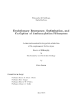 Cover page: Evolutionary Emergence, Optimization, and Co-Option of Aminoacylation Ribozymes