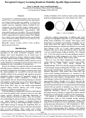 Cover page: Perceptual Category Learning Results in Modality-Specific Representations