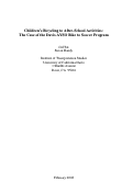 Cover page: Children’s Bicycling to After-School Activities: The Case of the Davis AYSO Bike-to-Soccer Program