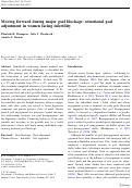 Cover page: Moving forward during major goal blockage: situational goal adjustment in women facing infertility