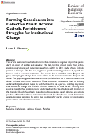 Cover page: Forming Consciences into Collective Parish Actions: Catholic Parishioners’ Struggles for Institutional Change