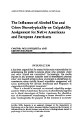 Cover page: The Influence of Alcohol Use and Crime Stereotypicality on Culpability Assignment for Native Americans and European Americans
